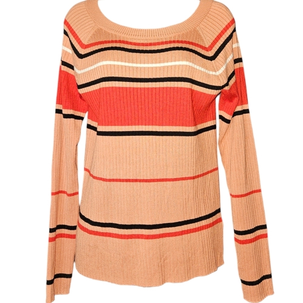 NWT Express Fitted Ribbed Crew Neck Long Sleeve Sweater